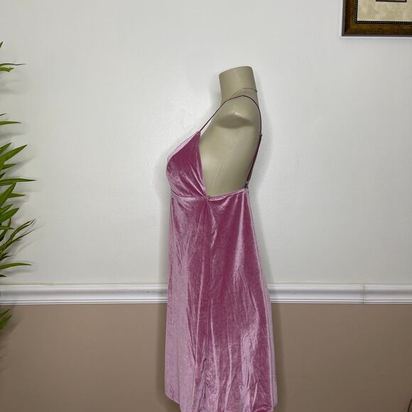 Victoria's Secret Romance Pink Velvet Slip PJ Dress - Picture 2 of 12